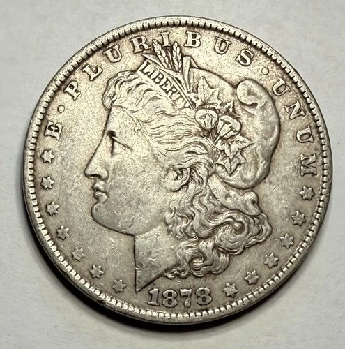 1878-P Morgan Silver Dollar 7 Tail Feathers Reverse of 1879 Extra Fine (EF/XF)