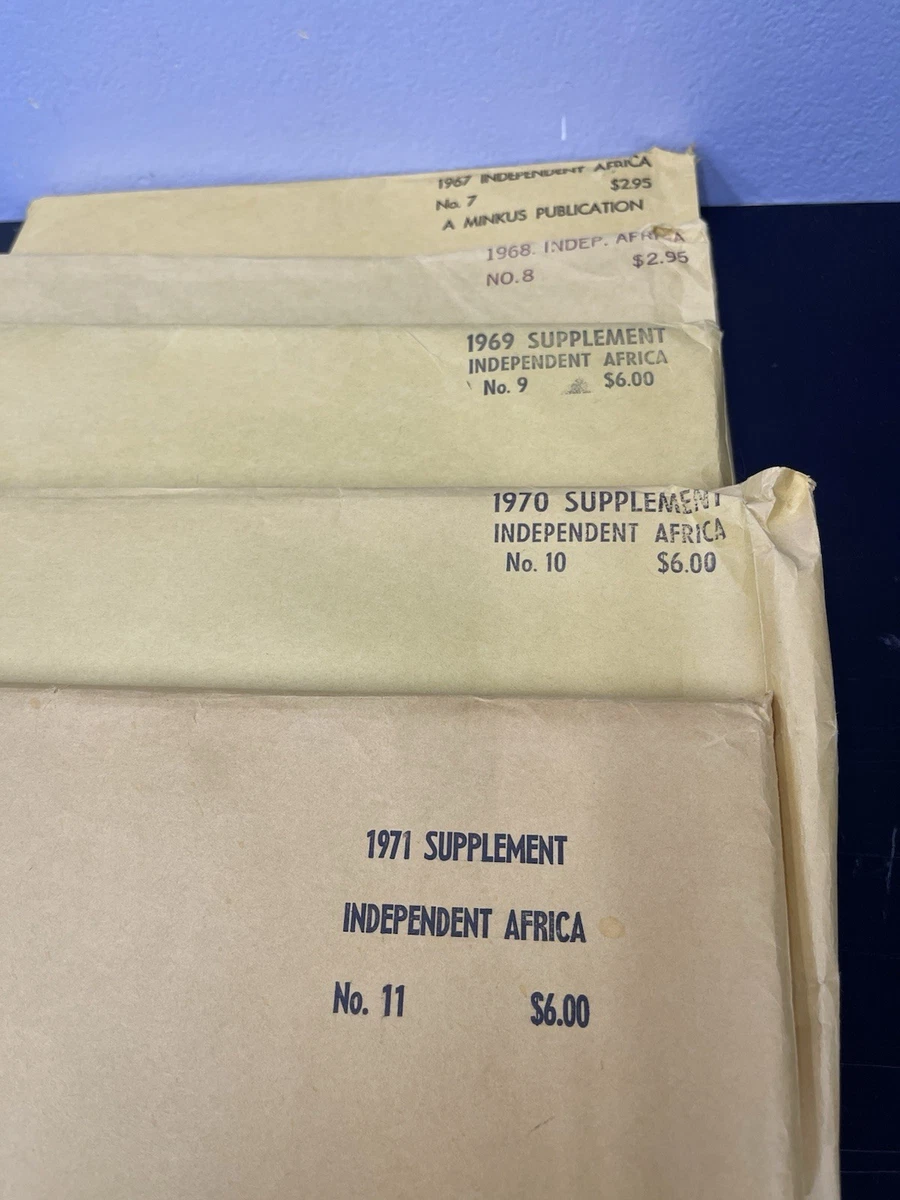 MINKUS INDEPENDENT AFRICA STAMP ALBUM SUPPLEMENTS 1967 THRU 1971