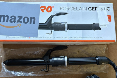 BABYLISS PRO 1'' PORCELAIN CERAMIC  SPRING CURLING IRON
