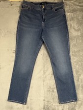 BANDOLINO Women's AMY Stretch Denim Straight Leg Jeans - Dark Denim SIZE 16 NWT