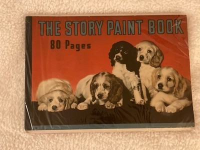 1934 Whitman The Story Paint Book Disney Snow White, Cinderella UNUSED UNCOLORED