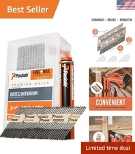 Framing Nails & Fuel Pack: 3 1/4" x .131 Gauge, 1 Fuel Cell & 1,000 Nails