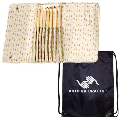 Click Crochet Hook 6.5-Inch (16cm) Interchangeable Bamboo Booster Pack Set Si...