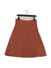 David Nieper Women's Midi Skirt UK 14 Brown Viscose with Elastane A-Line