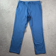 Rhone Commuter Chino Pants Men 34x28 Blue Slim Straight Modern Golf Performance