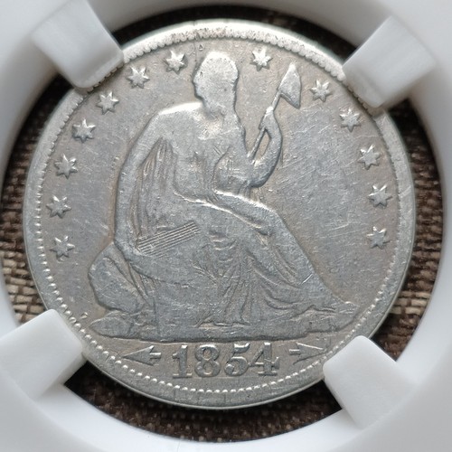 1854 P Seated Liberty Half Dollar 50C Silver Business Strike