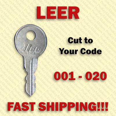 #ad Leer Truck Cap Bed Cover Replacement Key Cut to Your Code 001 020 $6.99