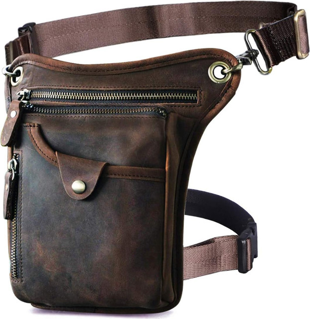 MARA Leather Drop Leg Thigh Bag with Waist Belt