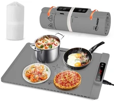 Food Warming Mat for Food, Electric Warming Tray with Full Surface Heating,5 ...