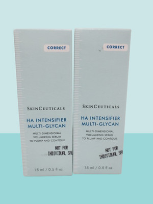 SKINCEUTICALS HA INTENSIFIER MULTI-GLYCAN VOLUMIZING SERUM 0.5 OZ NWB SEALED 2PC