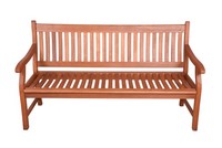Gartenbank Malmo 3-Sitzer 158Cm Breit Eukalyptus Natur Sitzbank Outdoor