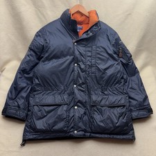 Vintage 90s Polo Sport Ralph Lauren Puffer Jacket M Navy Blue Down Feather Ski