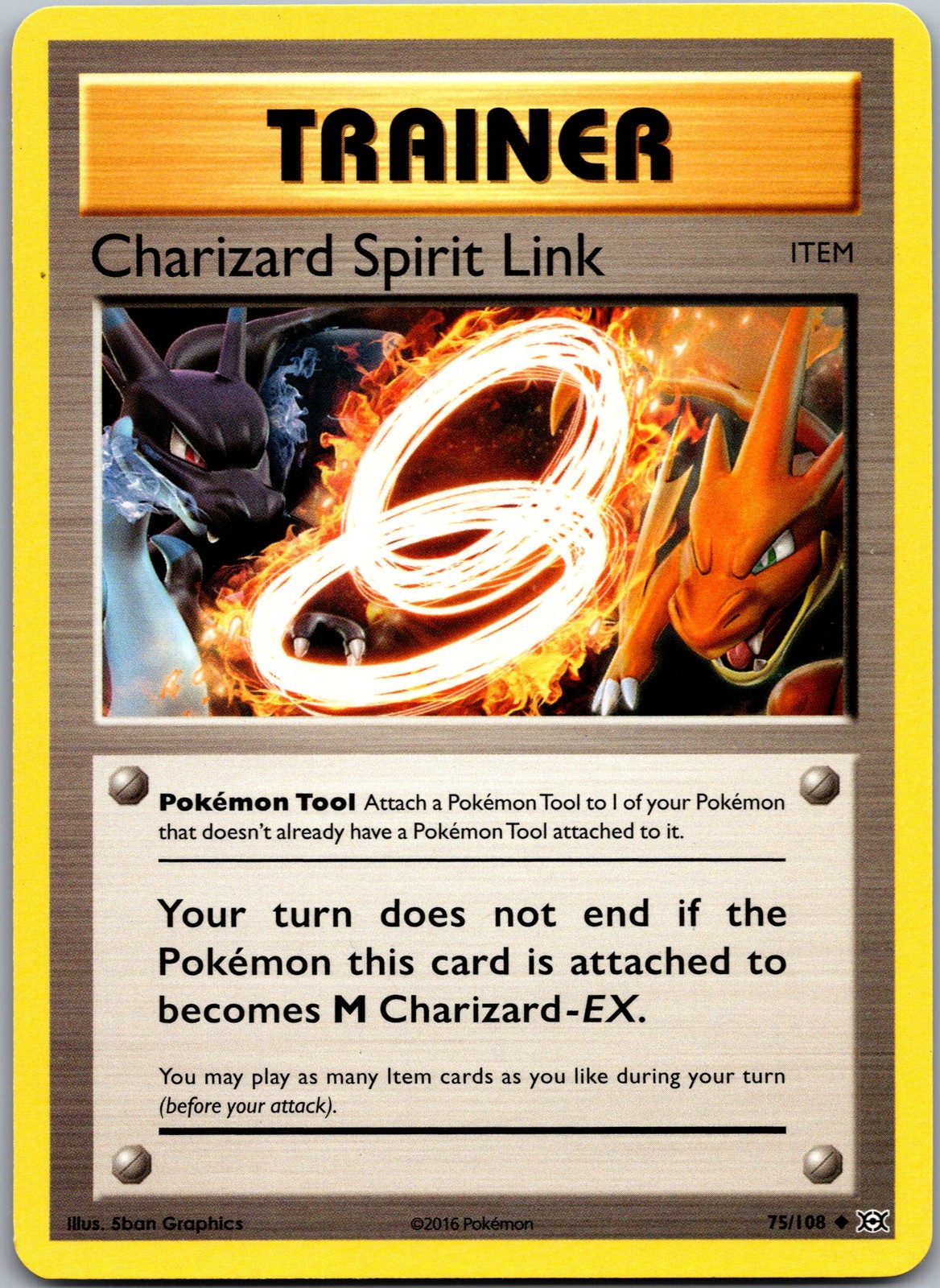 Charizard Spirit Link Uncommon XY - Evolutions 75/108 NM