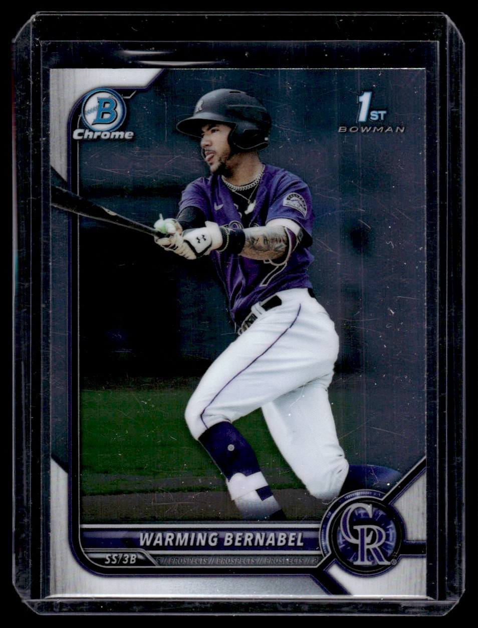 2022 Bowman Sapphire Edition Warming Bernabel Colorado Rockies #BCP-46