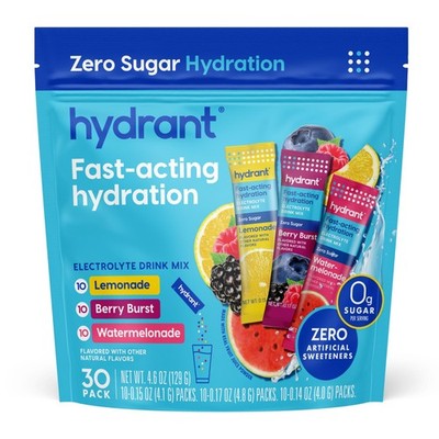 HYDRANT Hydrate Zero Sugar Electrolyte Powder Stick Packets