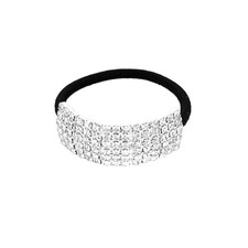 Hairband, Fashion Bling Crystal Rhinestone Hair Ties for Women Girls 1 Silver