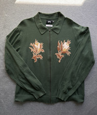 St ssy x NOMA t.d. Rose Thorn Cotton Jacquard Zip-Up Cardigan Men  s Size XL