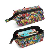 ZIPIT Lenny Pencil Case, Large Capacity Zipper Pouch for School, Stationery ...