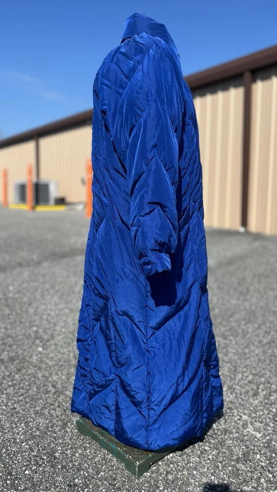 Vintage J. Gallery Down Long Puffer Coat Blue 80s 90s Duck Down Made in Korea W - Image 4 of 4