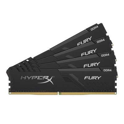 64GB Kingston HyperX FURY (4x16GB) DDR4-2400 CL15 | HX424C15FBK4/64