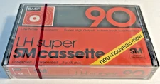 BASF LH SUPER SM C-90   Blank Audio Cassette Tape Vintage Sealed NEW
