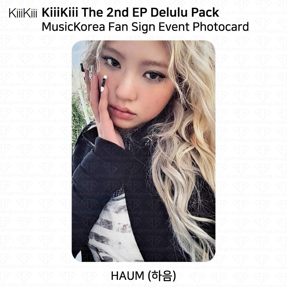 KiiiKiii The 2nd EP Delulu Pack MusicKorea 1st Fan Sign Photocard