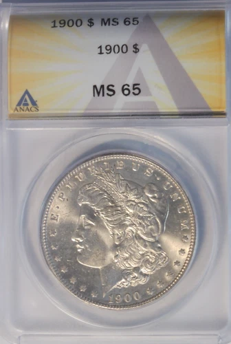 1900 $1 Morgan Silver Dollar ANACS MS65 ~