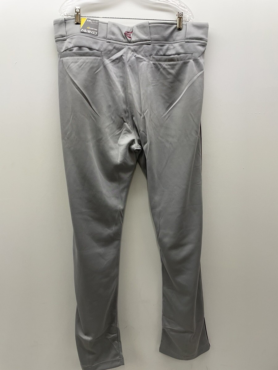 Easton Mako 2 Baseball Pants Gray with Maroon Piping Men's Size