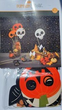 Pumpkin Hollow Halloween 11 Piece Photo Booth Prop Kit Pumpkin Skull Bat Cat NIP