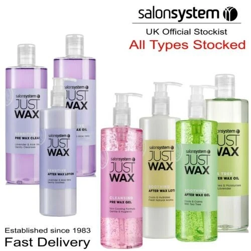 Just Wax Pre & After Treatments Salon System 500ml Waxing ALL TYPES