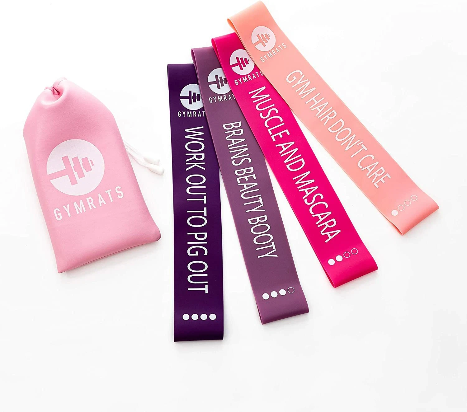 GymRats Resistance Bands: Exercise Fitness Bands Set, 100% Latex Booty Bands