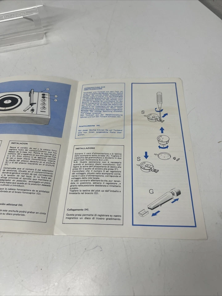 OPERATING INSTRUCTIONS RADIO TURNTABLE STEREO GF 732 PHILIPS 1970s - image 4 of 4