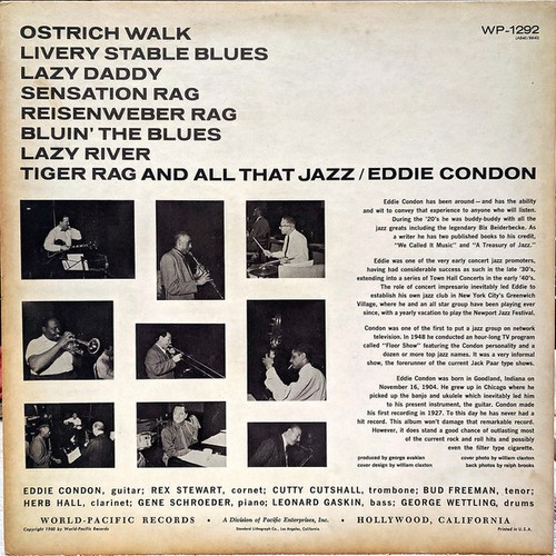 Eddie Condon And His All-Stars - Tiger Rag And All That Jazz (LP, Mono) - Bild 2 von 4