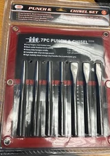 ILLINOIS INDUSTRIAL TOOL PUNCH AND CHISEL SET 7 PCS #21030 QTY 2