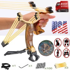 PRO Slingshot Fishing Heavy Duty High Velocity Catapult Laser Shoot Set Shoting