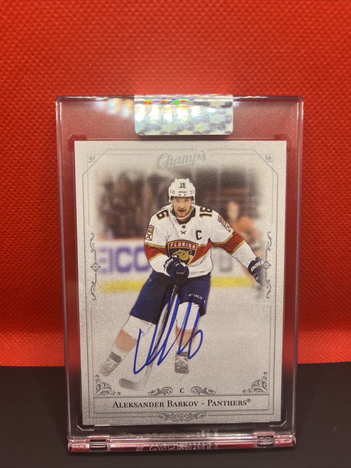 2020-21 UD Clear Cut Champs Aleksander Barkov #C-AB Florida Panthers Autograph