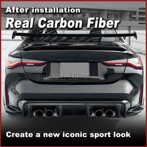 Für BMW 4er G82 G83 M4 2021-2023 Echt Carbon Heckdiffusor Stoßstangen Diffusor - Bild 3 von 15