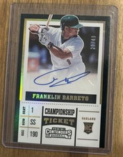Franklin Barreto - 2017 Panini Contenders Championship Ticket #24 Auto /49  E234