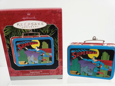 Hallmark Superman ornament Commemorative Edition Lunchbox Keepsake Box
