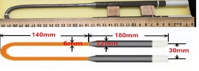 MoSi2 Heat Element 1700C 6/12 (Moly Disilicide) Le=140mm, Lu=180mm,A=30mm