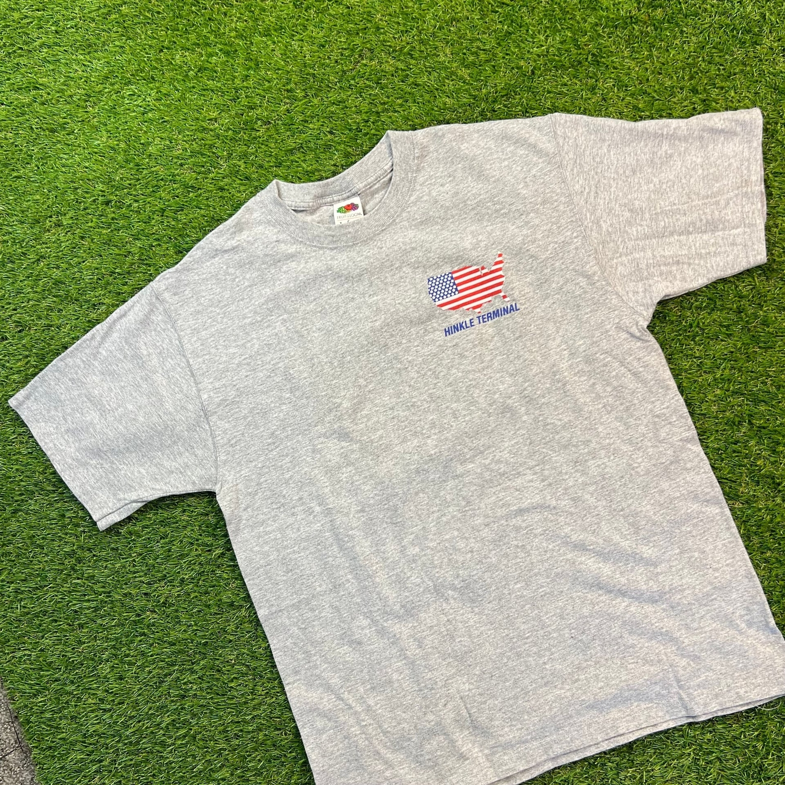 ALTRA T shirt Fruit of the Loom Lofteez grigia taglia L camicia casual morbida e comoda usata