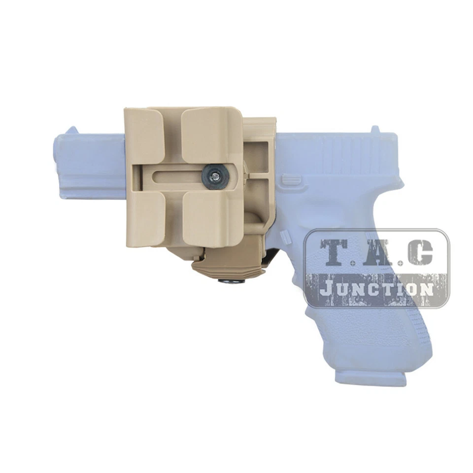 Tactical CP Rotating Right Pistol Clip MOLLE/Belt Holster for GLOCK 17 19 22 23 - Image 2 of 4