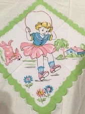 Darling New Jump Rope Jane Handkerchief - Hankie!