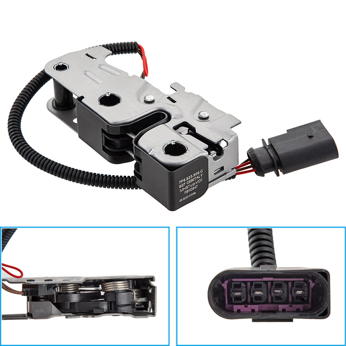 Lower Hood Bonnet Latch 7P6823509C For Volkswagen Touareg 3.0L TDI V6 3.6L V6