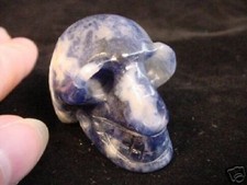 #HH-162 HUMAN SKULL BLUE GEM skulls stone gemstone Cranium head