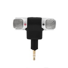 Mini Stereo Mic Mic 3.5mm Gold Plating Plug Jack For PC Laptop MD Camera Fit