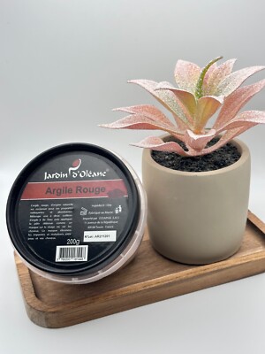 Marokkanisches rotes Tonpulver von Jardin D'Olean -200g, 100% natürliche marokkanische Tonerde