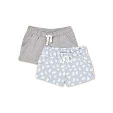 2 PACK - Hollywood Girls' Printed and Solid Knit Shorts Size SMALL (7-8)