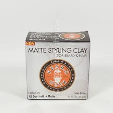 Beard Guyz MATTE STYLING CLAY for Beard & Hair 3 oz Koolin Clay All Day Hold