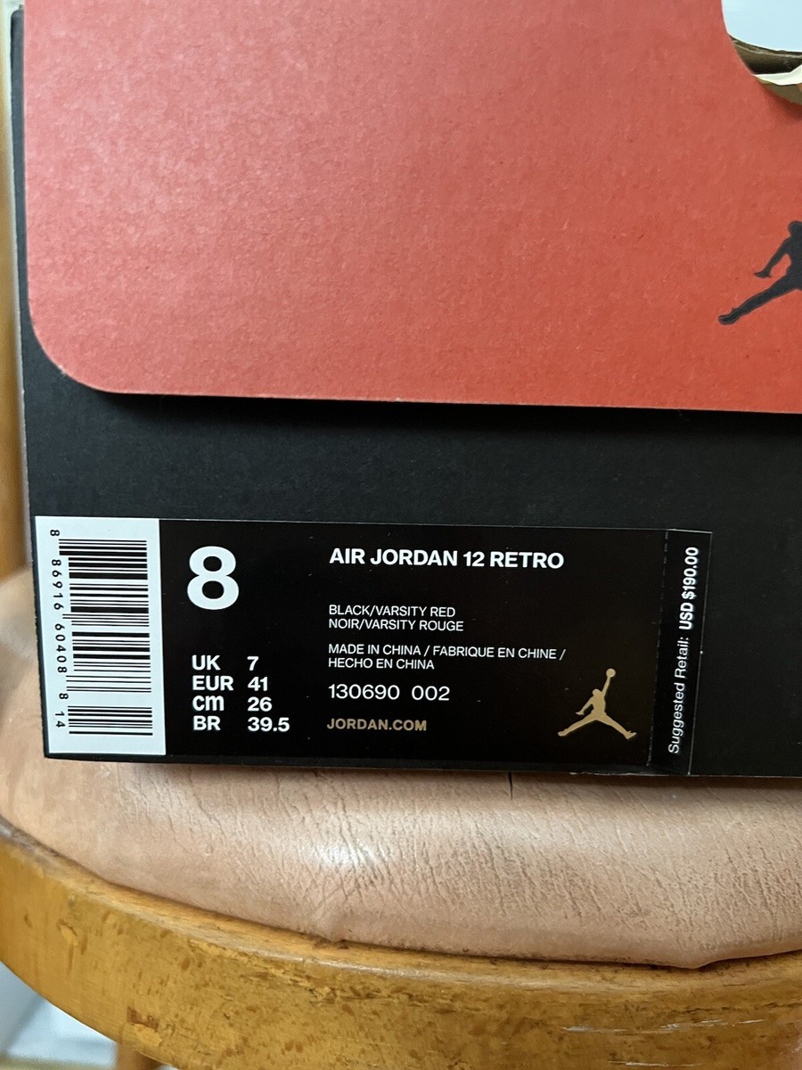 Size 8 - Jordan 12 Black/Varsity Red 2016 | eBay Size 8 - Jordan 12 Black/Varsity Red 2016 | eBay